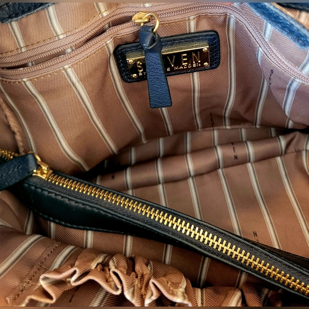 Steven By Steve Madden Navy Vintage Leather - Picture 16 of 16